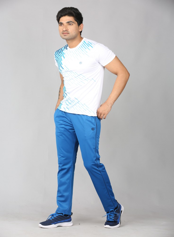 Buy Royal Blue Jogging Wear with Blue Stripped White T-Shirt for Men ...